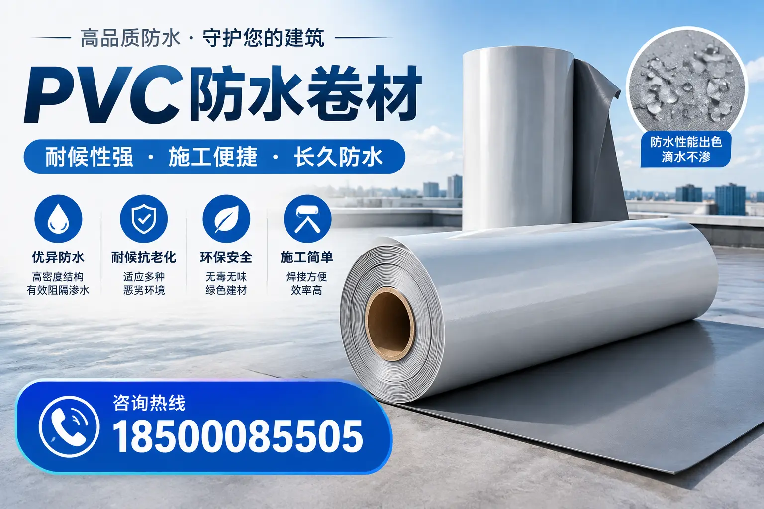 pvc防水卷材在六盘水的行业应用前景分析